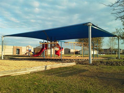 35x45 Shade Canopy System from DunRite Playgrounds. 10’ eave height to ...