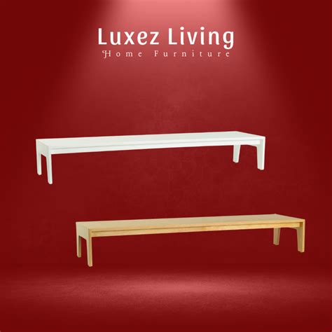 LUXEZ LIVING 4ft Hugh Shelf Base Coffee Table Storage Shelf Rack Riser White Oak Color | Shopee ...