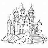 Castle Coloring Book Pages Sketch Page sketch template