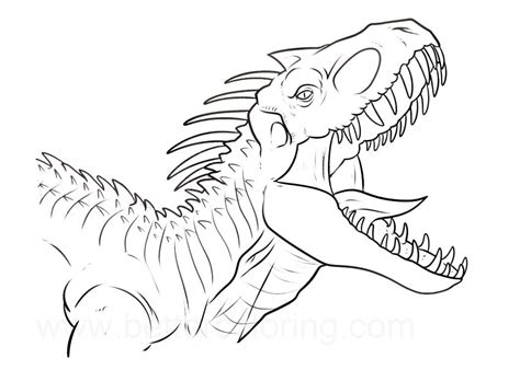 Indominus Rex in Jurassic World Movie coloring page - Download, Print ...