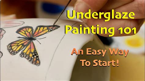 Underglaze Painting 101 - Painting Pottery! - YouTube