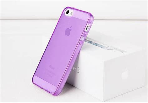 iPhone 5/5S Apple Soft TPU Clear Glossy Jelly Silicon Gel Stylish Case ...