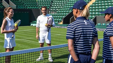 Observe- Kate Middleton performs tennis in opposition to Roger Federer forward of Wimbledon 2023 ...