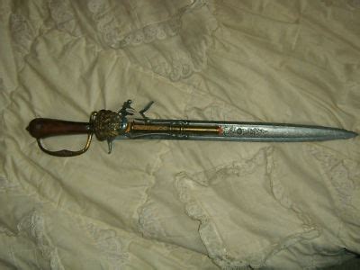 Vintage Flintlock/ Sword Pistol Replica -- Antique Price Guide Details Page