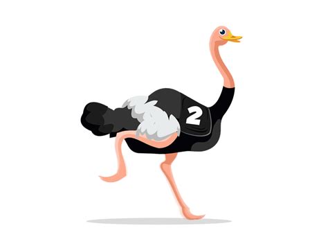 Ostrich Running Animation | 2d by Romi Kalathiya on Dribbble