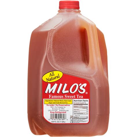 Milo's All Natural Famous Sweet Tea, 1 Gallon, 128 Fl. Oz. - Walmart.com