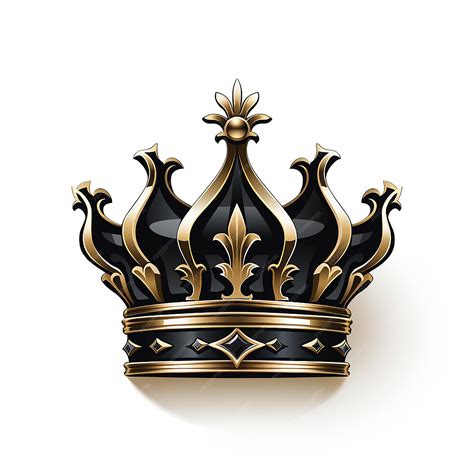 Premium AI Image | crown emblem illustration logo white background