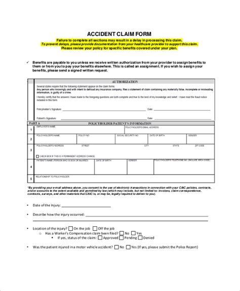 Printable Aflac Claim Forms