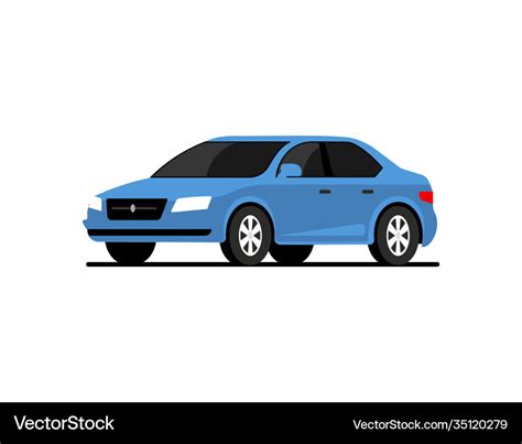 Car side flat icon profile view Royalty Free Vector Image