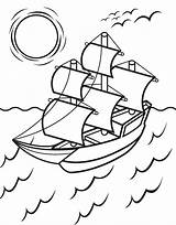Mayflower Coloring Pages  Free Printable For Kids sketch template