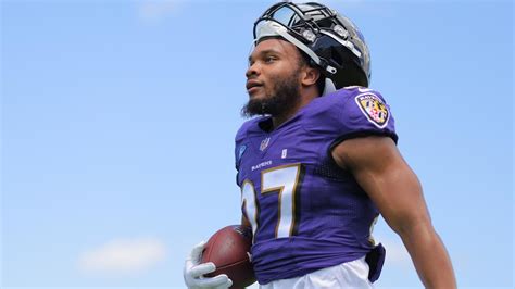 J.K. Dobbins Makes His Debut at Ravens Training Camp