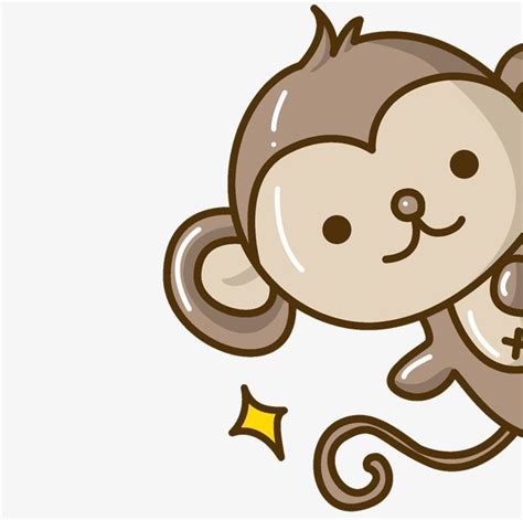 Cute Monkey PNG - animal, cartoon, cute clipart, cute clipart, lovely | Monkey drawing cute ...