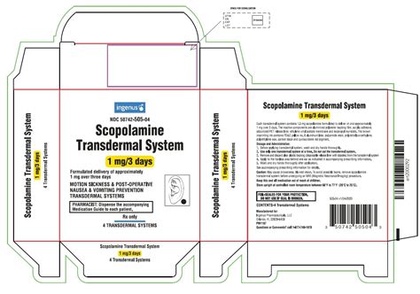 Scopolamine Patch - FDA prescribing information, side effects and uses