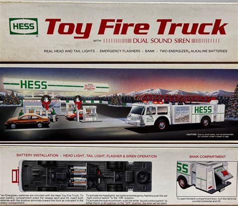 NEW 1989 ©hess Fire Truck White Collectible Toy, Hess Trucks Family ...