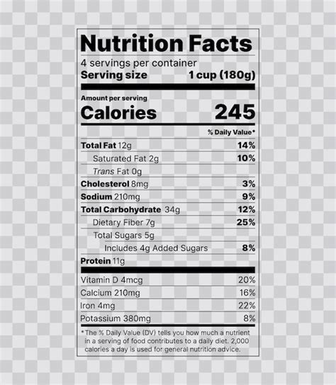 Nutrition Facts Label Template Google Docs | Blog Dandk