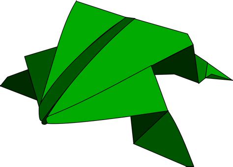 Origami - jumping frog - Openclipart