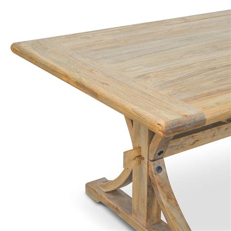 Marcus Reclaimed Elm Wood Dining Table 1.98M - Natural | Interior Secrets