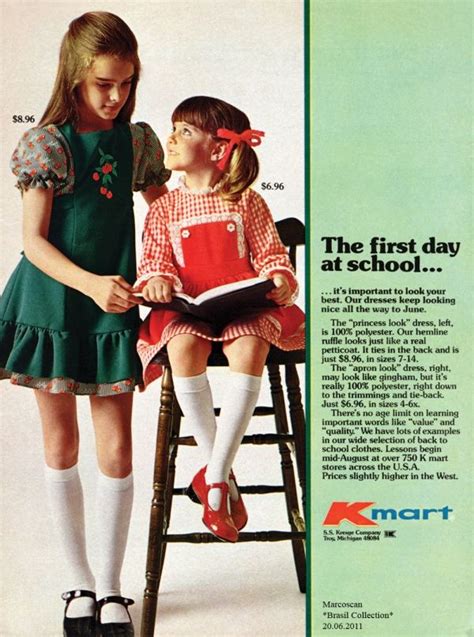 Brooke Shields for Kmart, 1975. Back when Kmart was...what it should be ...