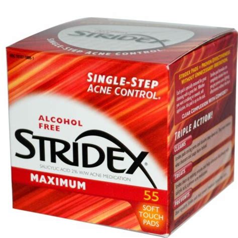 Stridex Triple Action Acne Pads With Salicylic Acid 55 Pad Box ...