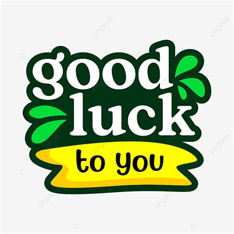 Good Luck Animated Clipart Transparent PNG Hd, Good Luck Lettering Cute ...