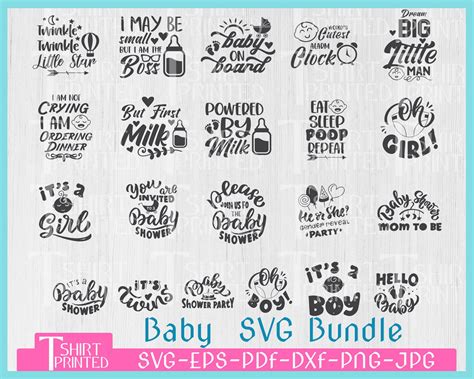 Baby Svg Bundle Newborn Svg Bundle Cute Baby Sayings Svg - Etsy