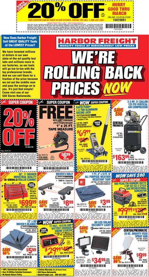 Harbor Freight coupons - 20% off a single item & more at