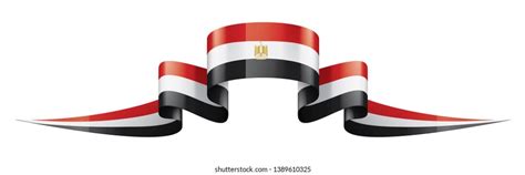 Egypt Flag Vector Illustration On White Stock Vector (Royalty Free ...