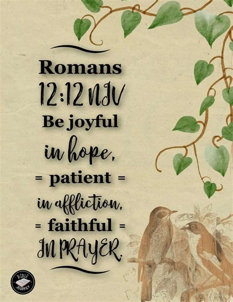 Romans 12:12 NIV - Picture Bible Verse