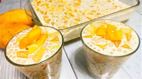 Mango Tapioca recipe | Manga at sago panlasang Filipino Pinoy dessert ...