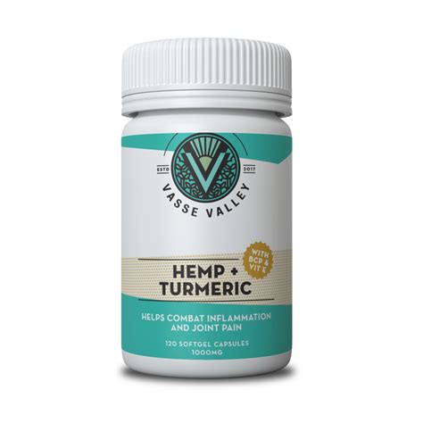 Hemp Seed Oil Capsules Turmeric - Hubert Gourmet