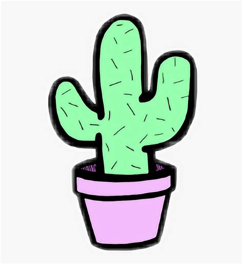 Transparent Kaktus Clipart - Easy Cute Cactus Drawing, HD Png Download ...