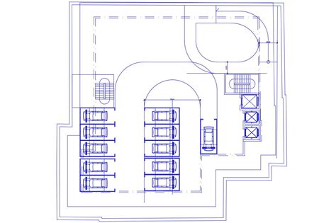 Apartment Basement Parking Plan Free DWG File - Cadbull