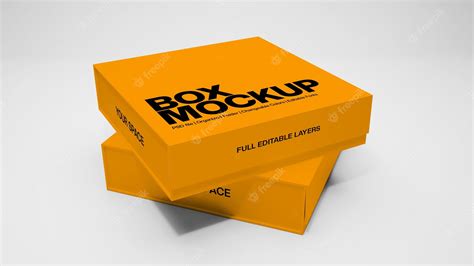 Premium PSD | Paper box packaging mockup