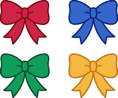 Cute Christmas Bows Clipart - Free Clip Art