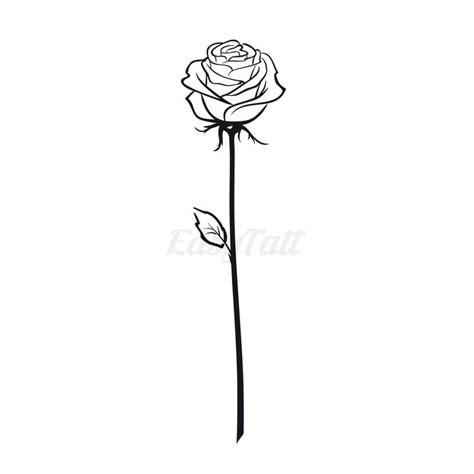 Long Stemmed Rose | Tattoo care instructions, Realistic temporary ...