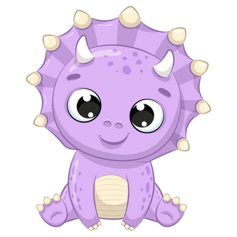 Cute Baby Dinosaur Clipart PNG, EPS, Digital Clip Art, Dinosaur ...