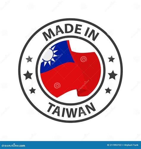 Made in Taiwan Icon. Stamp Sticker. Vector Illustration Stock Vector ...