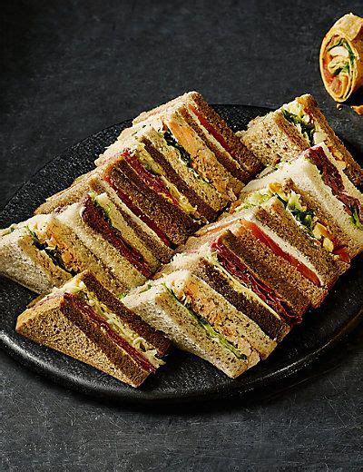 Luxury Sandwich Selection (20 Pieces) | M&S | Sandwiches, Sandwich platter, Roast beef and ...