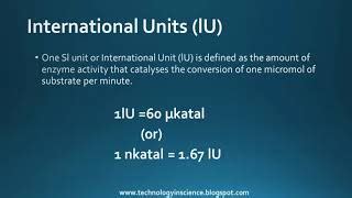 Units of Enzyme Activity u0026 Calculations | Doovi