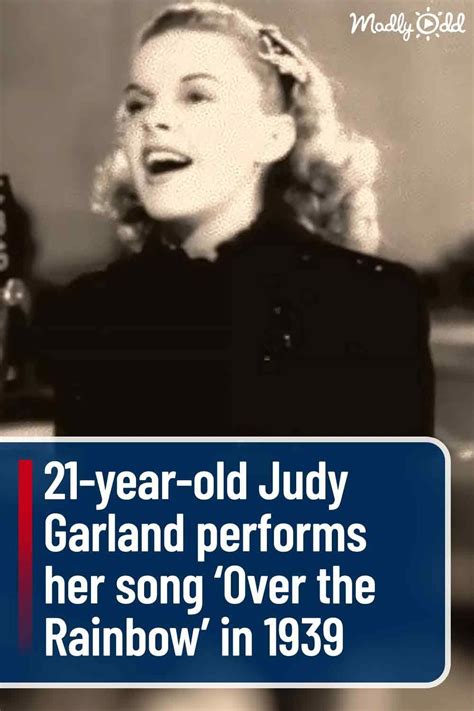 17-year-old Judy Garland performs her song ‘Over the Rainbow’ in 1939 in 2022 | She song, Judy ...