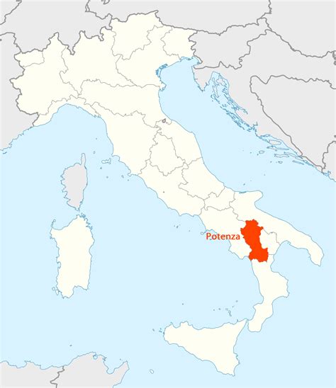 Location Map of Potenza - MapSof.net