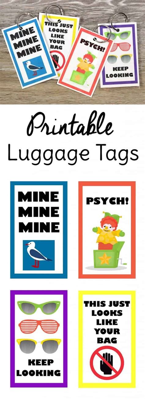 Funny Free Printable Luggage Tags - Sweet T Makes Three