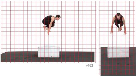 Jump Vault Athletic Male: Grid Overlay - Animation Reference - YouTube