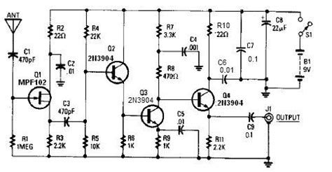 14-20dB gain simple active antenna circuit diagram under Repository ...