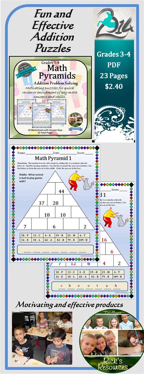 These little puzzles are a great for kids to have fun in a productive way. The Math Pyramids ...