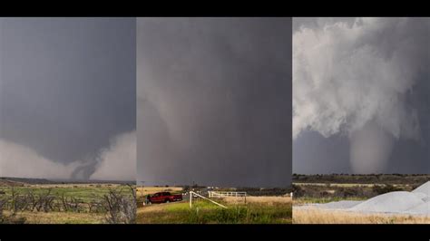 Incredible Violent Wedge/Stovepipe tornado NE of El Dorado, OK (5/23/24 ...