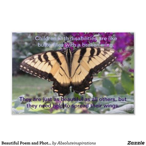 Beautiful Poem and Photo For Disabled Children Poster | Zazzle | Poems beautiful, Kids poster ...