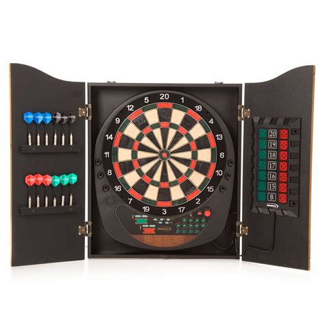 Halex Cricketview Softech 2000 Electronic Dart Board with Cabinet ...