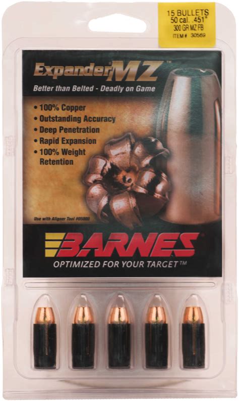 Barnes 50 Caliber Black Powder Expanding Muzzleloading Sabot 300 Grain 15/Pack Md: 45131 ...