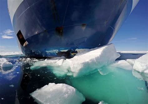 Arctic ice as hard as concrete: An icebreaker leaves behind jagged icescape | The Seattle Times